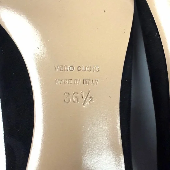 New Barneys New York Black Suede Flats Pointed Toe 36,5 US 6,5 - Picture 11 of 11